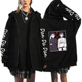 Anime Graphic Printed Cardigan Zipper Hoodie